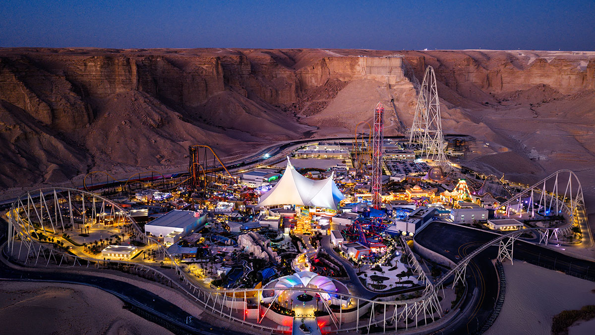 Qiddiya City at night